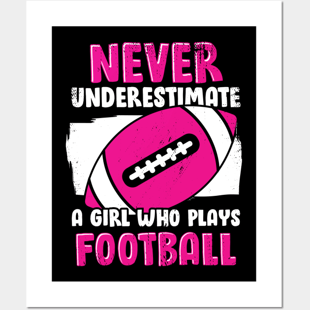 American Football Girl Woman Gift Wall Art by Dolde08